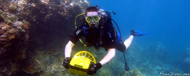 Diver Propulsion Vehicle in Maui photograph by Brad j Ward