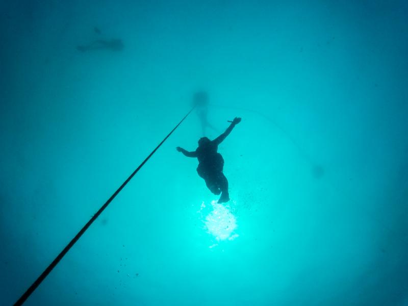 Подводное фото с тренировки. Яна. No fins